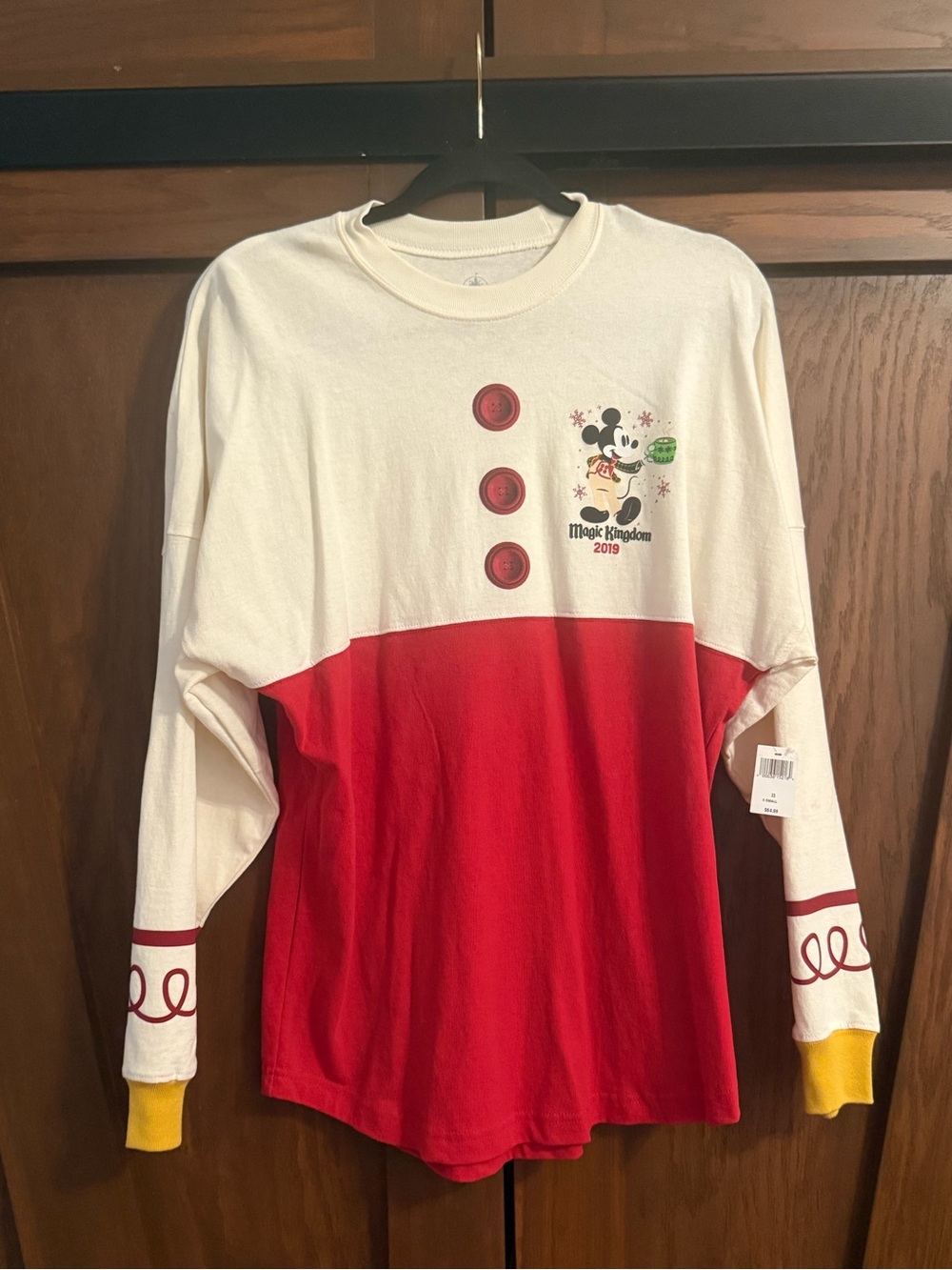 NWT Disney Parks Mickey's‎ Very Merry Christmas Party 2019 Spirit Jersey Red NWT